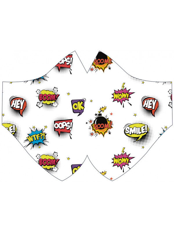 Mascarilla cómic diseño