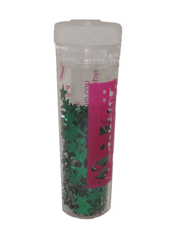 Purpurina de estrellitas verde