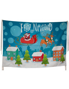 Balconera Navidad Papá Noel ciudad 2