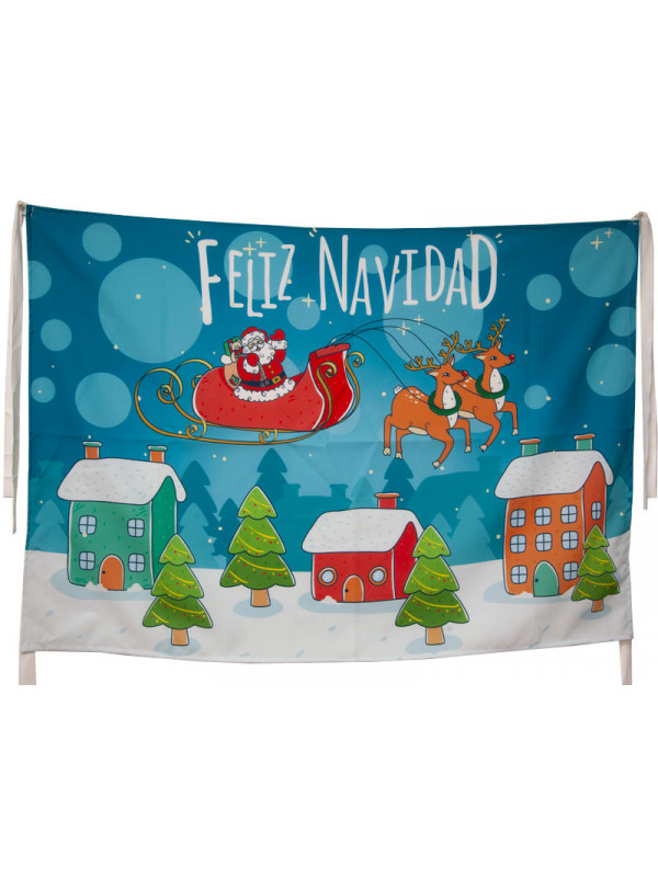 Balconera Navidad Papá Noel ciudad