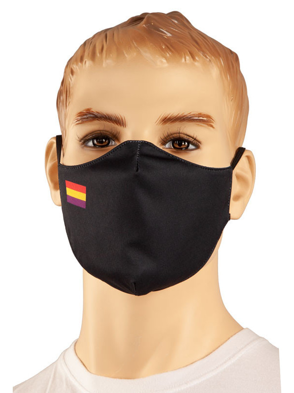 Mascarilla negra bandera República