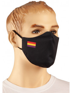 Mascarilla negra bandera República