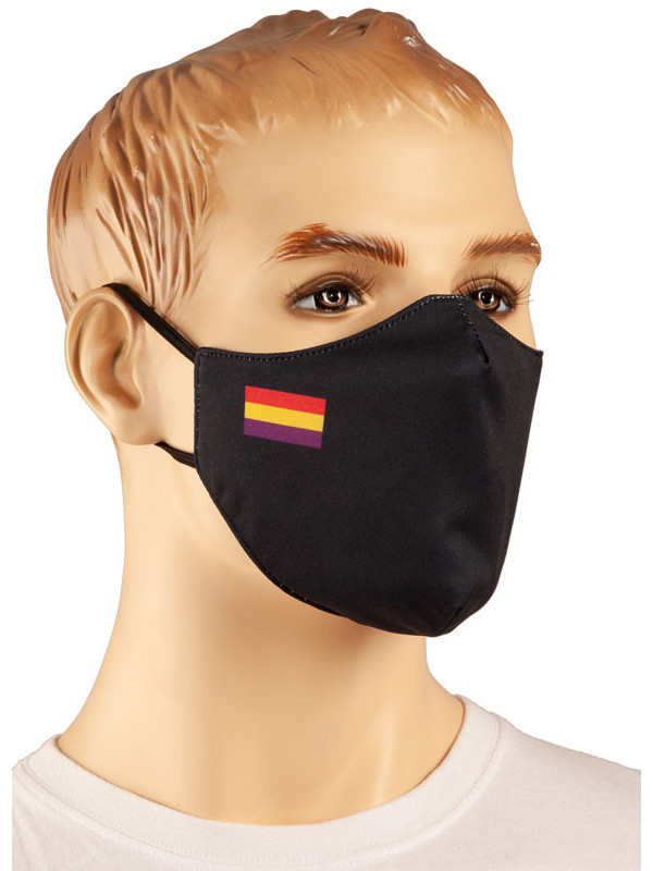 Mascarilla negra bandera República