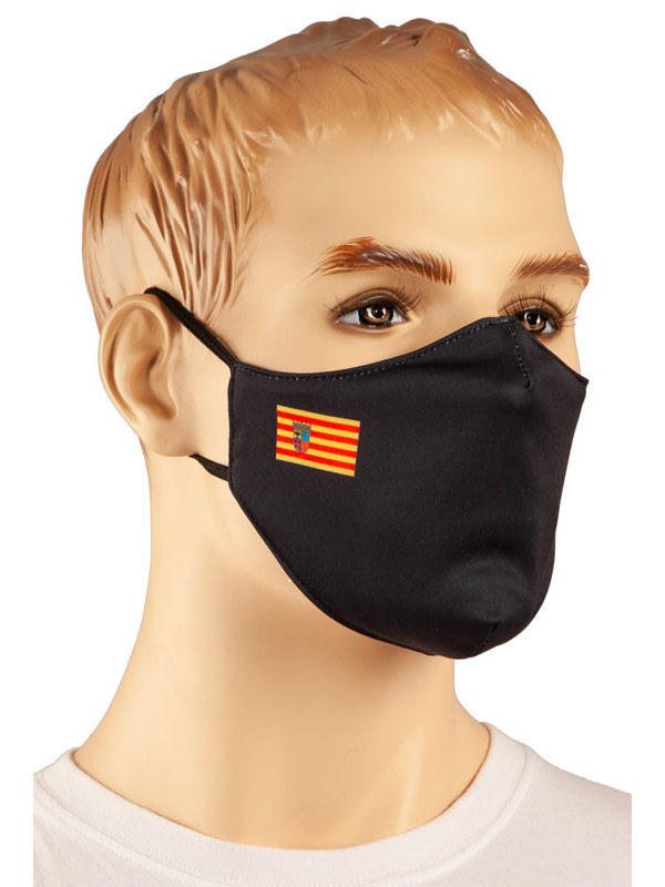 Mascarilla con bandera de Aragón