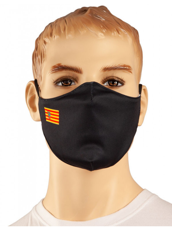 Mascarilla con bandera de Aragón