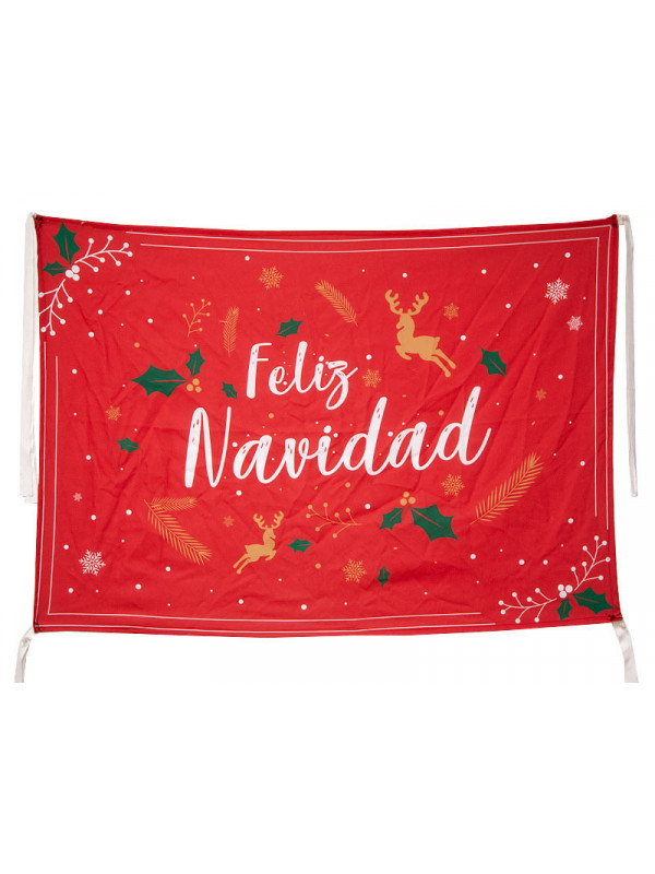 Balconera Feliz Navidad roja