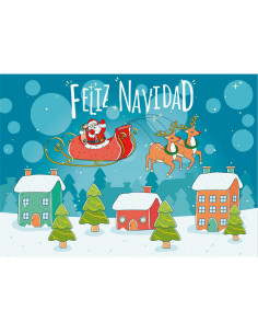 Balconera Navidad Papá Noel ciudad