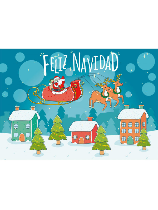 Balconera Navidad Papá Noel ciudad