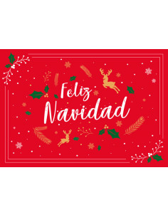 Balconera Feliz Navidad roja