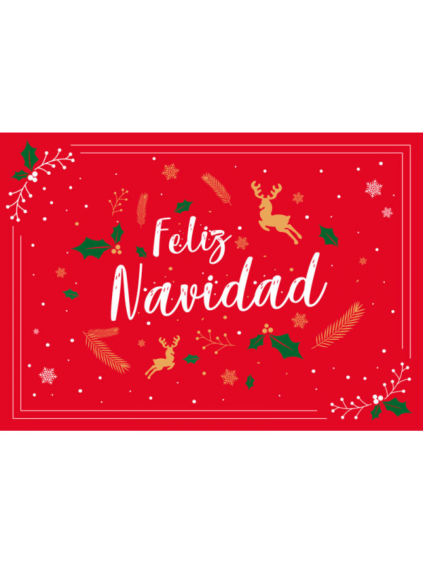 Balconera Feliz Navidad roja