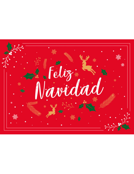 Balconera Feliz Navidad roja