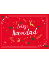 Balconera Feliz Navidad roja