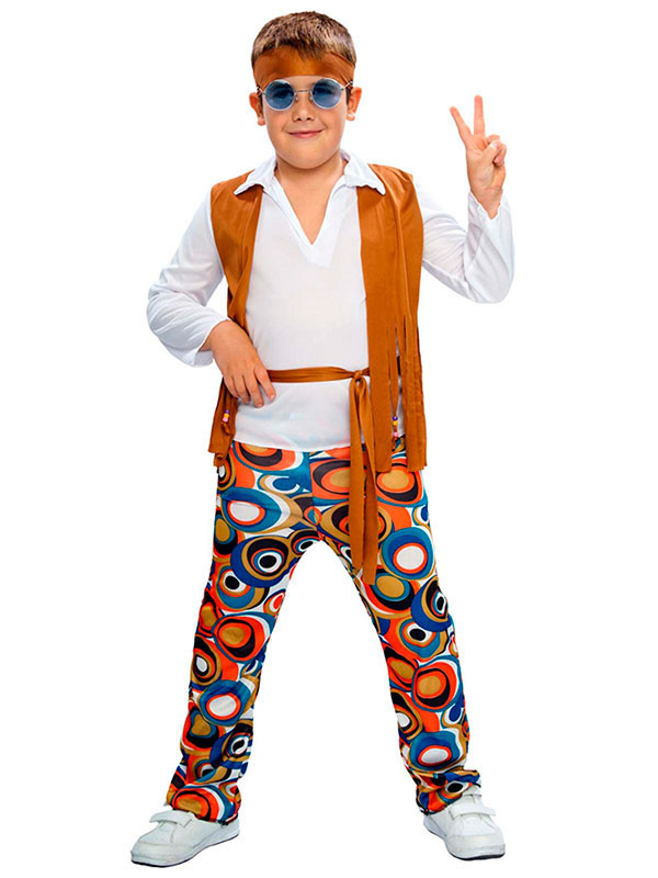 Disfraz hippie niño psicodélico