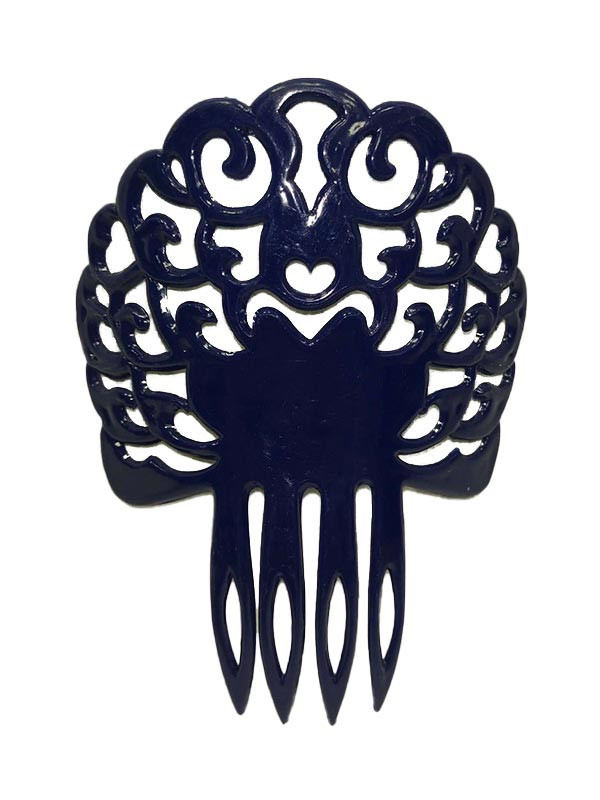 Peineta andaluza concha azul marino