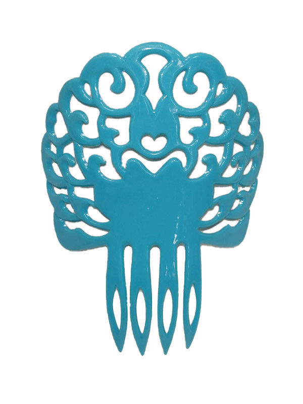 Peineta andaluza concha turquesa