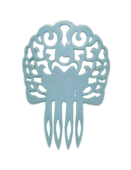 Peineta andaluza concha celeste