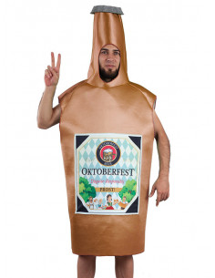 Disfraz botellín de cerveza adulto