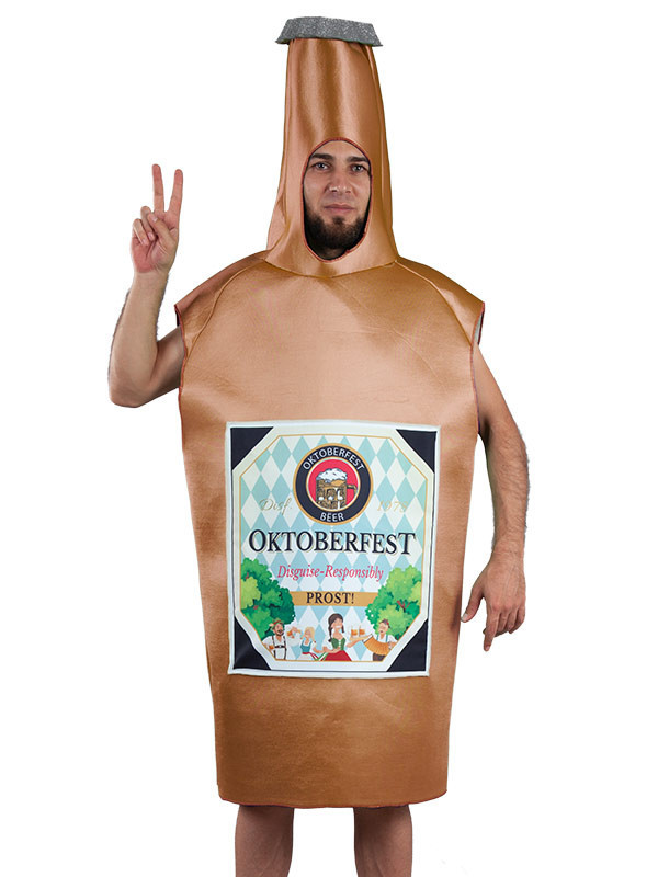 Disfraz botellín de cerveza adulto
