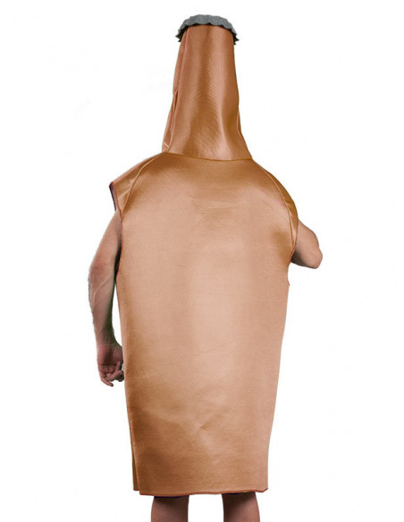 Disfraz botellín de cerveza adulto espalda