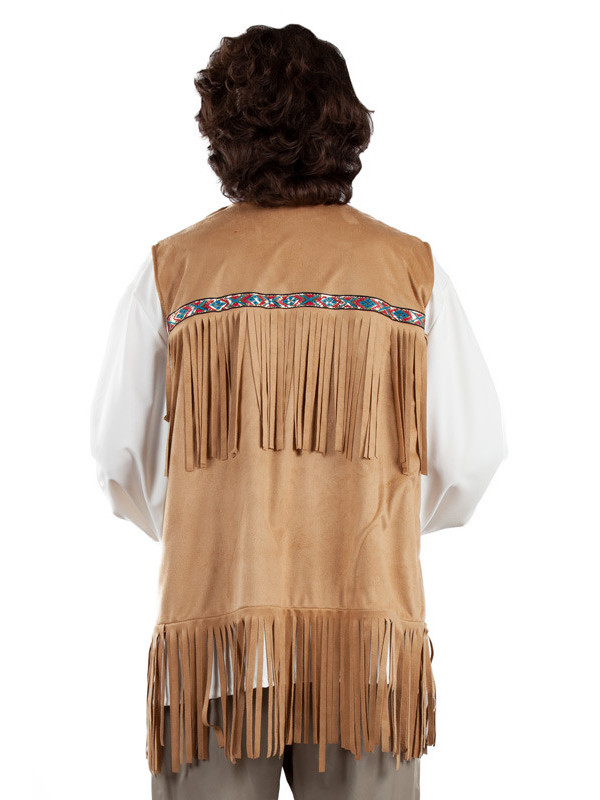 Chaleco hippie adulto espalda