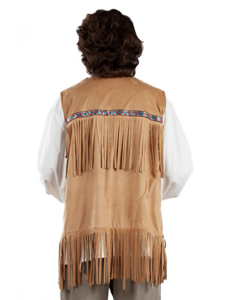 Chaleco hippie adulto espalda