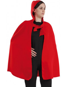Capa roja con capucha adulto