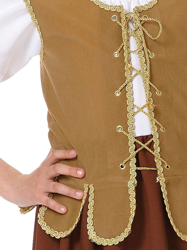 Disfraz tabernera niña detalle chaleco