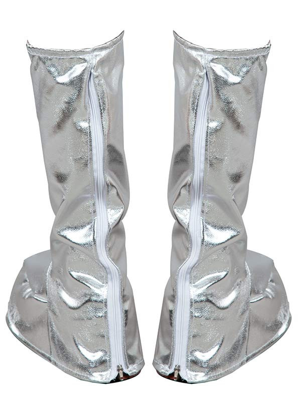 Cubrebotas metalizados plata trasera