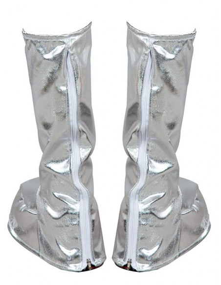 Cubrebotas metalizados plata trasera