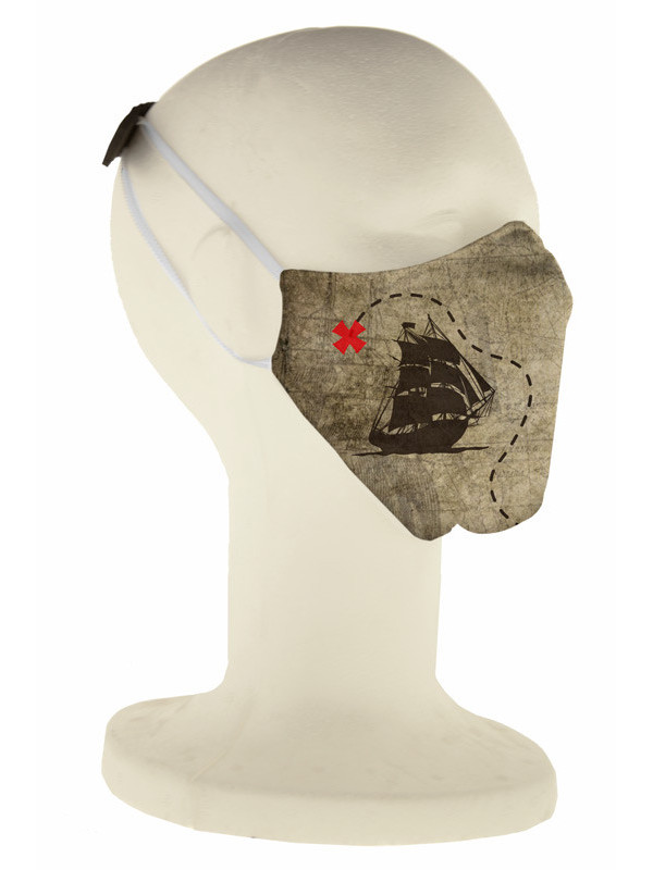 Mascarilla Mapa pirata