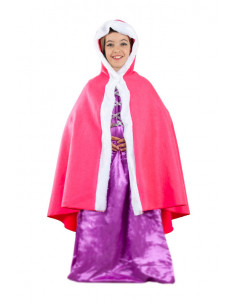 Capa rosa princesa infantil