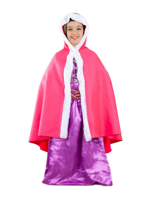 Capa rosa princesa infantil