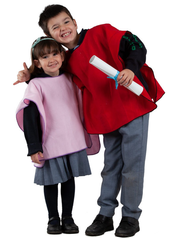 Poncho para el colegio infantil