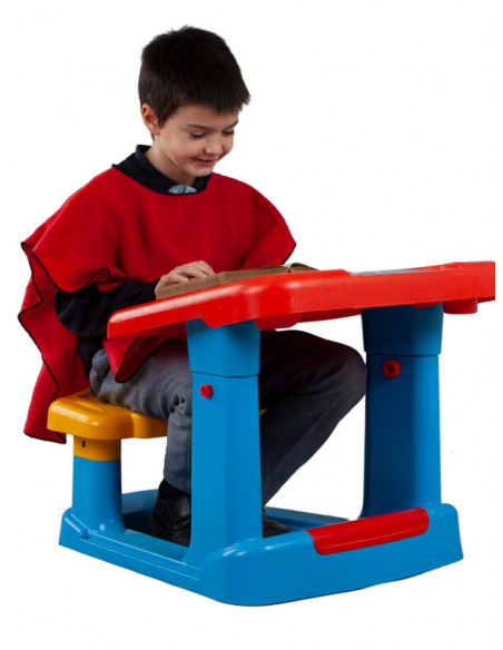 Poncho para el colegio infantil rojo pupitre