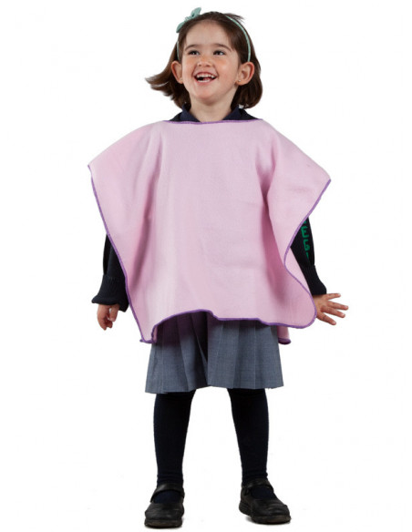 Poncho para el colegio infantil rosa