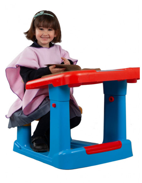 Poncho para el colegio infantil rosa pupitre