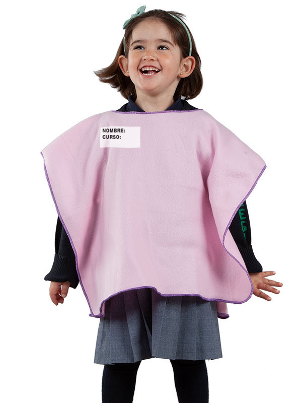 Poncho para el colegio personalizado