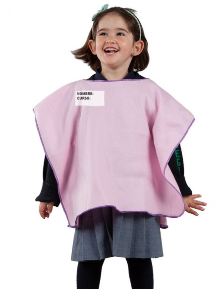 Poncho para el colegio personalizado