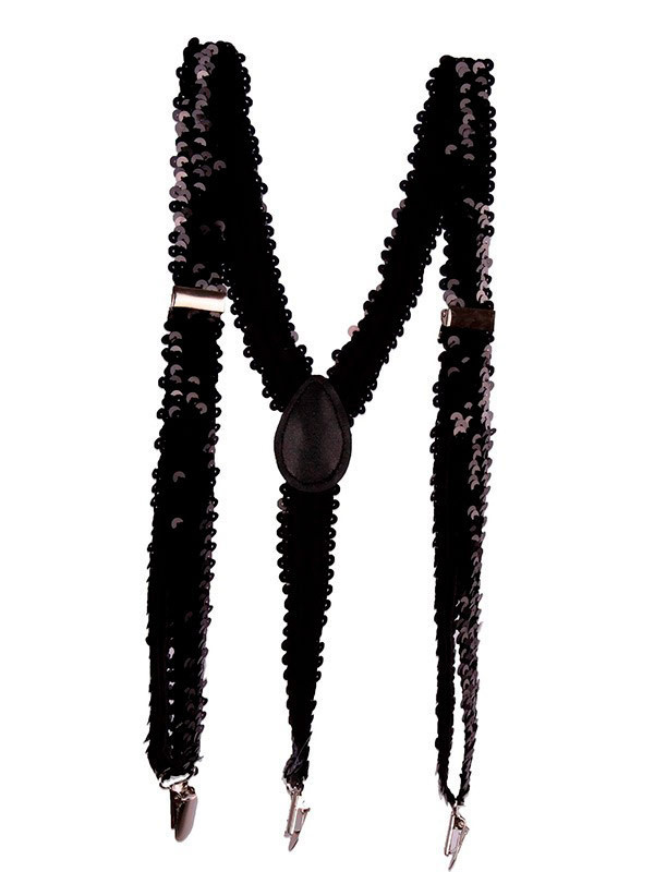 Tirantes lentejuelas negro