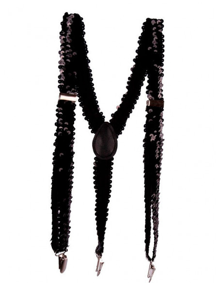 Tirantes lentejuelas negro