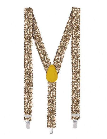 Tirantes lentejuelas oro