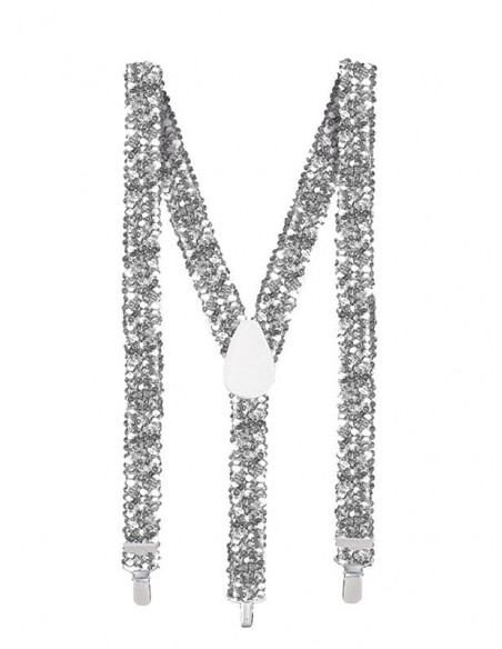 Tirantes lentejuelas plata