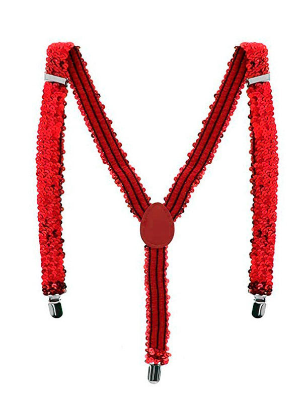 Tirantes lentejuelas rojos