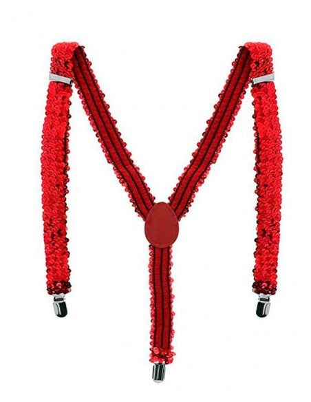 Tirantes lentejuelas rojos