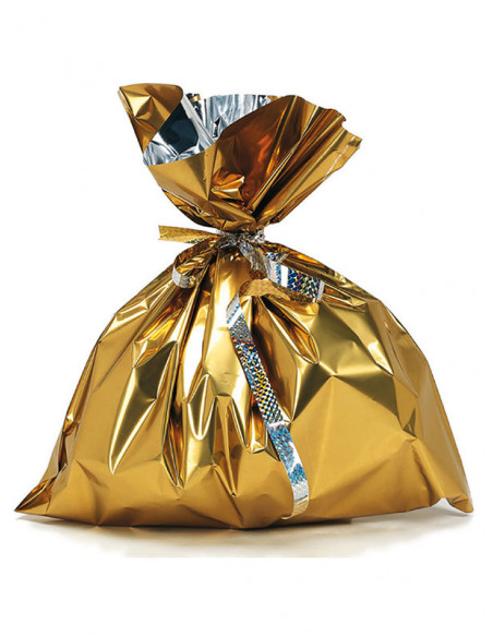 Bolsa de cotillón vacía metalizada oro