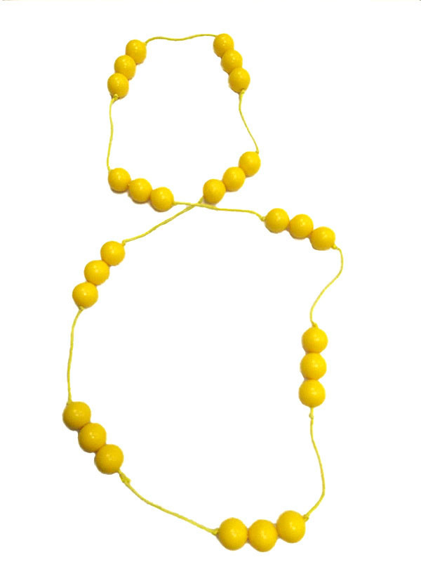 Collar andaluza largo amarillo