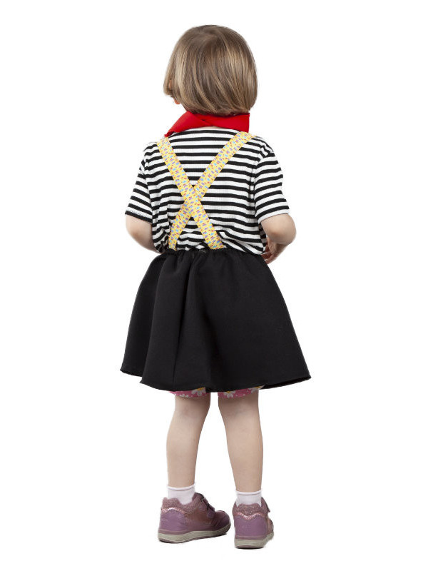 Disfraz mimo para bebé niña espalda