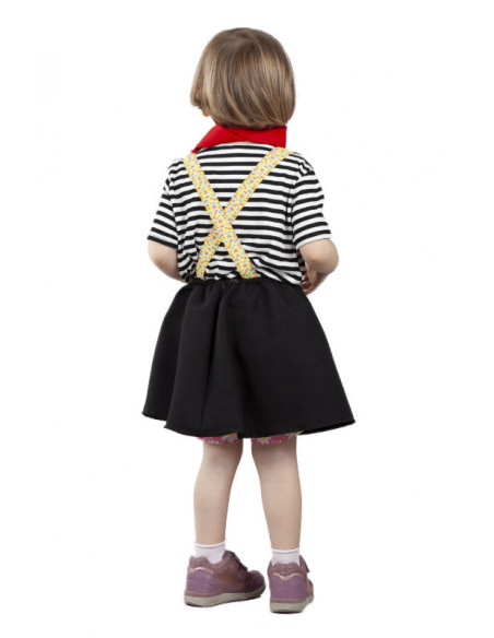 Disfraz mimo para bebé niña espalda