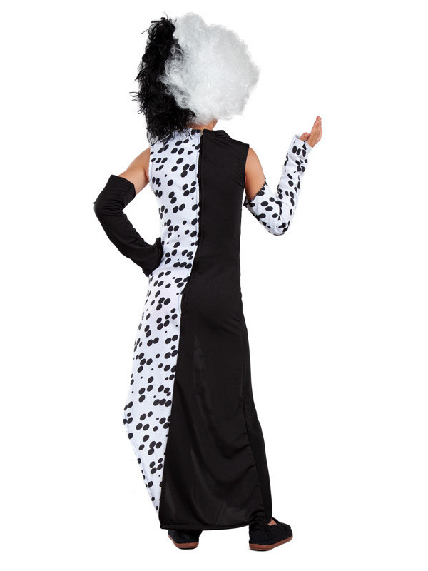 Disfraz Cruela de Vil para niña espalda