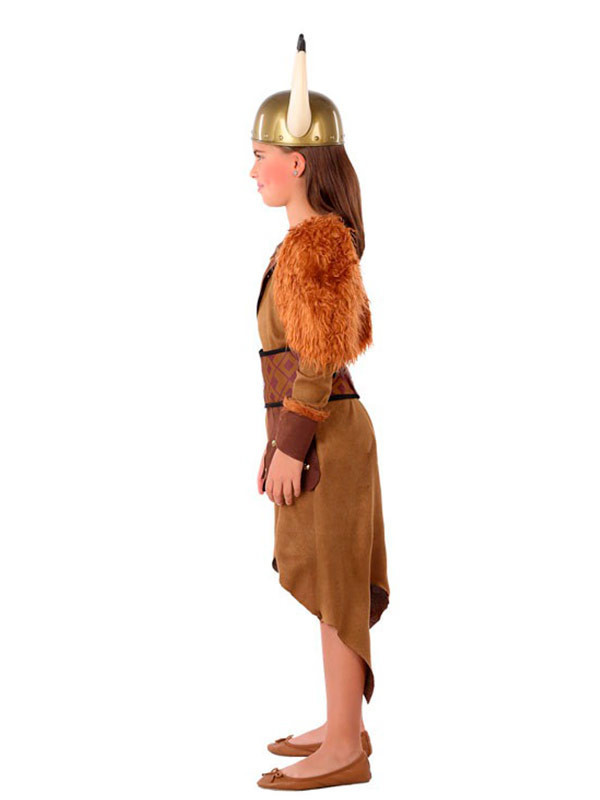 Disfraz vikinga salvaje para niña perfil